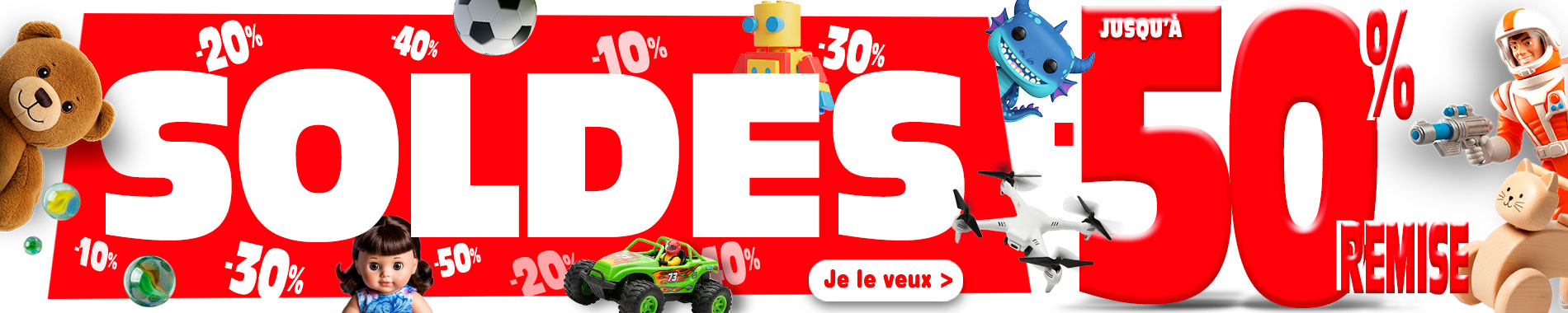 Soldes dans une grand sélection.